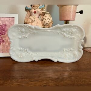 Dithridge Opaline Milk Glass Vanity Tray